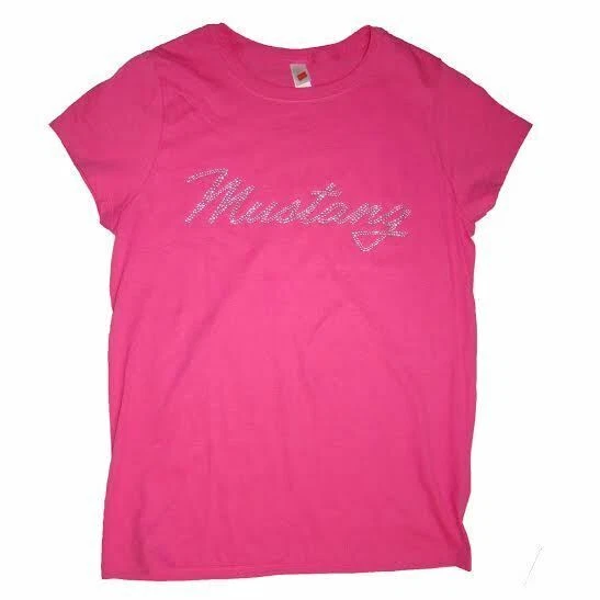 Camiseta Mustang rosa pedrería para dama - ¡LINDA! ¡Envío a todo el mundo y GRATIS a EE. UU.! 2X Foto 1 de 2