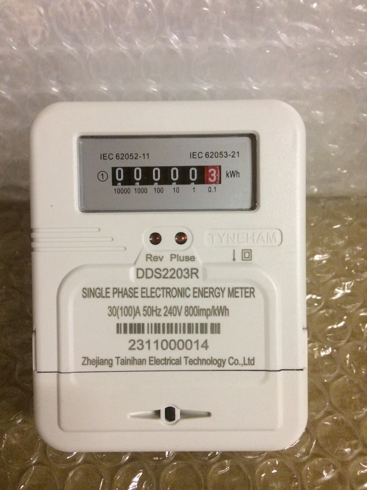 BRAND NEW 100 AMP SINGLE PHASE ELECTRONIC KWH ELECTRICTY METERS [ MID Approved ] - Image 1 of 4