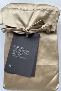 RH ITALIAN 1000 Thread Count Luxe Sateen Standard Sham 20” x 28” Wheat NWT - Picture 1 of 7