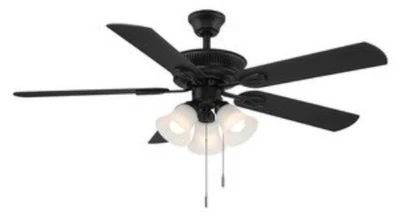 PARTS - Hampton Bay Glendale III 52" LED Matte Black Ceiling Fan w/ Light - Image 1 of 3