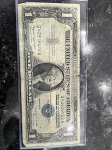 1957 $1 Silver Certificate Circulated A Series Q42816422A - Picture 1 of 2