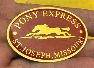 Pony Express St Joseph Missouri Metal Enamel Fridge Magnet - Picture 1 of 3