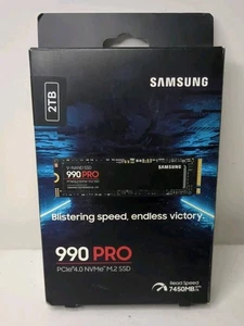 Samsung - 990 PRO 2TB Internal SSD PCle Gen 4x4 NVMe New Sealed MZ-V9P2T0BW - Afbeelding 1 van 3