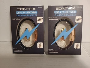 (2) New SONTAX USB CHARGING BRACELET FOR IPHONE - Picture 1 of 2