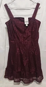 SPEECHLESS Women's Maroon Lace Mini Sundress in Size XL NEW - Picture 1 of 3