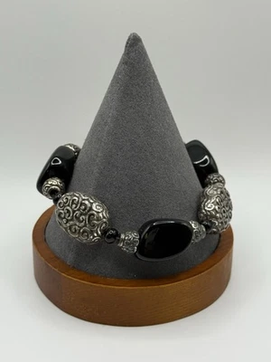 🖤Pulsera Brighton con cuentas negras y pergamino plateado 🖤 Foto 1 de 4