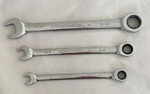 (3) Stück GEARWRENCH SAE Spezialeinsätze Kombination Schraubenschlüssel 5/16", 3/8" und 9/16" - Bild 1 von 3
