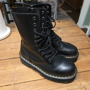 Botas altas Doc Marten Jadon Platform Air Wair negras con cremallera para mujer talla 9 - Imagen 1 de 10