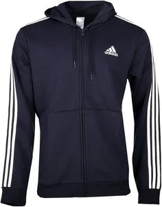 adidas Essentials Fleece 3-Stripes Full Zip Men's Hoodie - NAVY, M - Picture 1 of 1