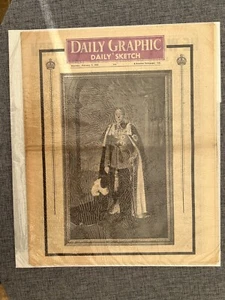 KING GEORGE VI DEATH NEWSPAPER DAILY GRAPHIC 7th FEBRUARY 1952 VINTAGE - Picture 1 of 1