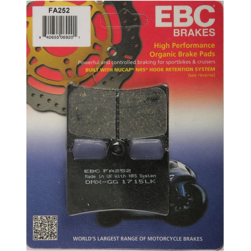 EBC Organic Front Brake Pads Yamaha FJR1300, FZ6, XP500 T-Max - Image 1 of 1