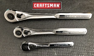 Craftsman Quick Release Ratchet Teardrop 1/2" , 3/8" , 1/4" Drive, Choose Size - Picture 1 of 6