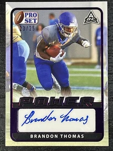 Brandon Thomas Auto #/25 2021 Leaf Pro Set Purple Power #BA-BT1 - Picture 1 of 3