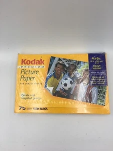 Kodak Premium High Gloss Picture Paper 75 Sheets 4×6 InkJet Printer Paper - Picture 1 of 2