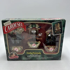Carrusel 3 PIEZAS 1993 MR NAVIDAD CIRCO ANIMALES Tigre Elefante Caballo LEER - Imagen 1 de 4