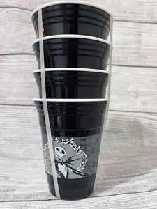 The Nightmare Before Christmas Jack 17 oz. Sturdy Plastic Cups  Set of 4 New - Picture 1 of 4