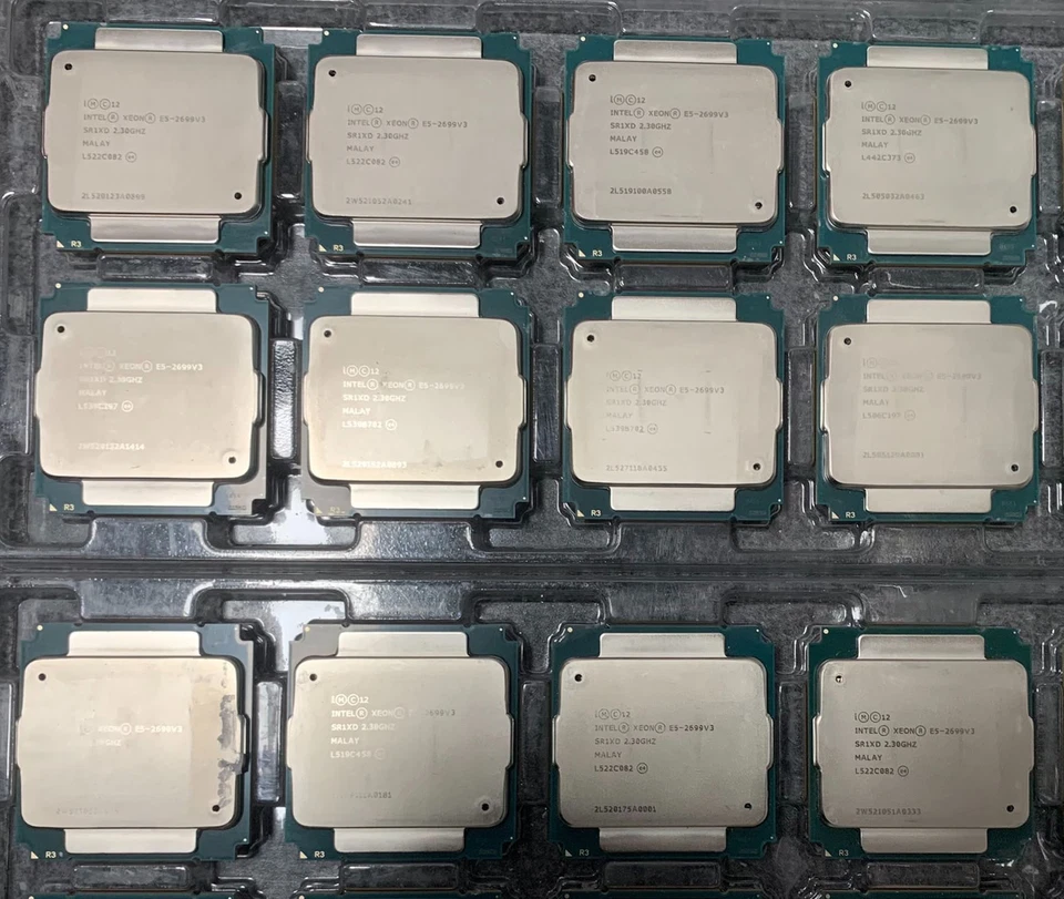 Intel Xeon E5-2699 V3 18 core 36 2.30GHz threads 45MB LGA-2011-3 CPU processor - Image 1 of 1