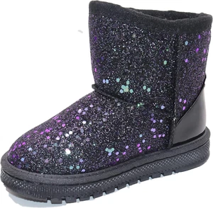 Girls Glitter Snow Boots Toddler/Little Girls Warm Winter Sequin Comfy Cute Dura - Picture 1 of 5