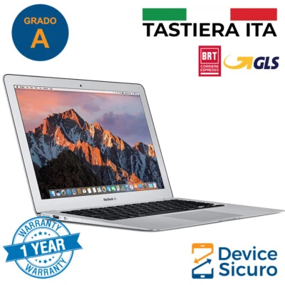 APPLE MACBOOK AIR 13" CORE i5 2017 SSD 128 256 512 8GB RAM RIGENERATO GRADO A - Immagine 1 di 4