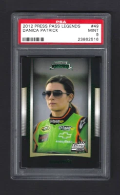 2012 Press Pass Legends #49 Danica Patrick Rookie Green PSA Mint 9 - Image 1 of 2