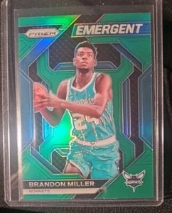 2023-24 Prizm Brandon Miller Emergent Green Prizm RC #17 | Charlotte Hornets - Picture 1 of 2