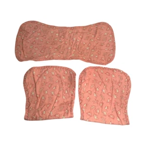 Three Reusable Handmade Cotton Burp Clothes for Newborn Baby - Picture 1 of 4