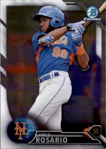 2016 BOWMAN DRAFT CHROME NEW YORK METS - AMED ROSARIO #BDC-190 - Picture 1 of 2