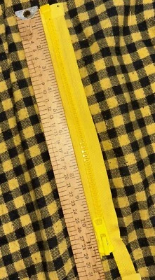 Yellow CHUNKY TEETH YKK PLASTIC Zipper Separating #8 HEAVY DUTY 12” 11” - Image 1 of 4
