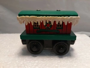 Wooden Train Winter Caboose - Picture 1 of 6