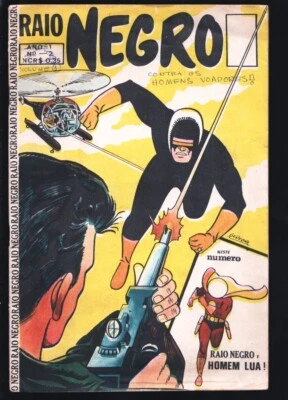 Raio Negro #2 1994-Cómic de superhéroes publicado en Brasil-Firmado por el artista Gede... Foto 1 de 3
