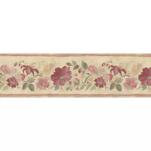 Norwall Wallcoverings PR79658 Floral Prints 2 Fluted Floral Wallpaper Border - Picture 1 of 2