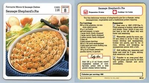 Sausage Shepherd's Pie #116 - Mince - My Favourite Recipes Cardmark Card - Picture 1 of 1