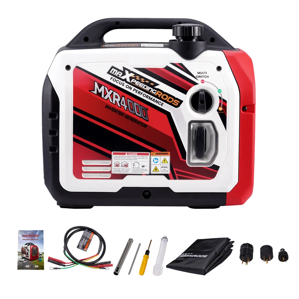 4000 Watt Portable Power Generator Inverter 4 Stroke 145 cc Engine Gas Powered - Image 1 of 4