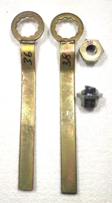 2x tuerca de cigüeñal 38mm + 2x llave inglesa 36mm+38mm LADA 2101-07 NIVA 21213 - Image 1 of 4