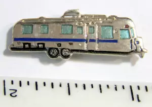 Luftdampf Camper Anhänger Anstecknadel Cloisonne Oldtimer Pin - Bild 1 von 2