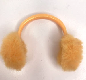 Rainbow High Poppy Rowan Winter Break Replacement Orange Faux Fur Earmuffs - Picture 1 of 7