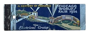 Chicago World’s Fair 1934 Century of Progress Electrical Group Matchbook Cover - Picture 1 of 2