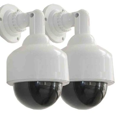 2 Dummy Fake Dome Security Camera Blinking LEDs Flashing Light CCTV Surveillance - Image 1 of 4