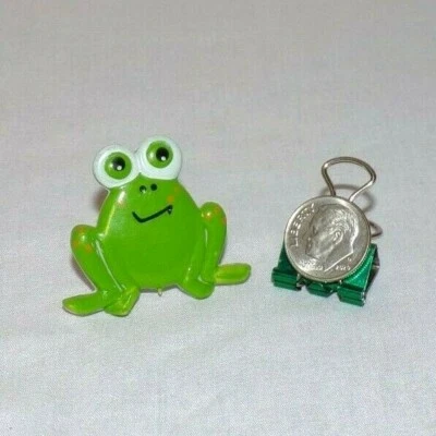 Halloween Animal Rana Juguete Plástico Anillo Joyería Niños Verde Lima Novedad  Foto 1 de 2