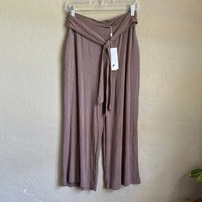 Pantalón Groucho Marrón Elie Tahari Talla XS NUEVO CON ETIQUETAS Detalle Cintura Corbata Suave Ligero Foto 1 de 4