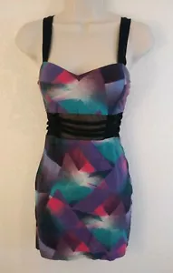 Motel Rocks XS Dress purple triangle stretchy mini sleevless NWT flawed - Picture 1 of 11