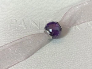 Neu ohne Etikett Pandora Charm Sterlingsilber lila zierliche Facetten 791499ACZ - Bild 1 von 3
