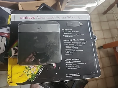 Linksys Advanced Home Wi-Fi Kit W/ N600 Router/E2500 & Wireless N600/AE2500 - Image 1 of 4