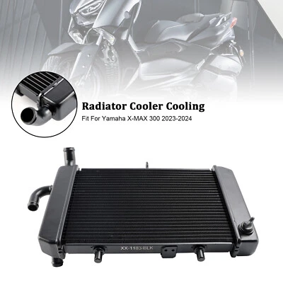 Radiator Cooling Engine Cooler For Yamaha X-MAX 300 XMAX 2023-2025 Black E2 - Image 1 of 4