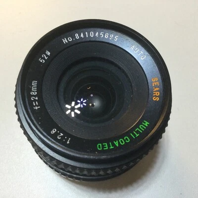 Sears Auto Multicoated 28mm Macro Camera Lens f=28mm 1:2.8 S/N: 841045895 - Image 1 of 4