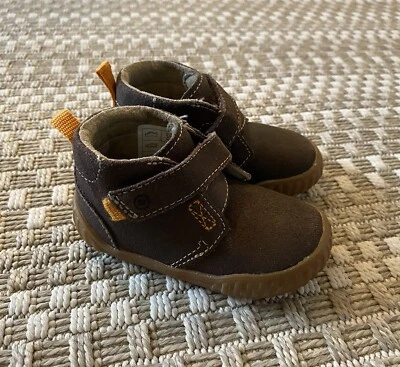 STRIDE RITE SRT Kenan Brown Leather Boots - Boys 4 M Toddler Little Kids Shoes - Image 1 of 4