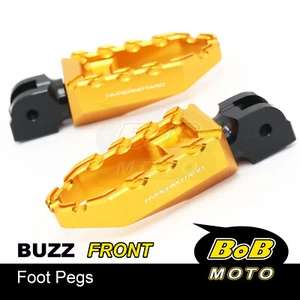 CNC Buzz Anti-slip Front Touring Foot Pegs For Hypermotard 821 SP Strada 13-17 - Picture 1 of 15