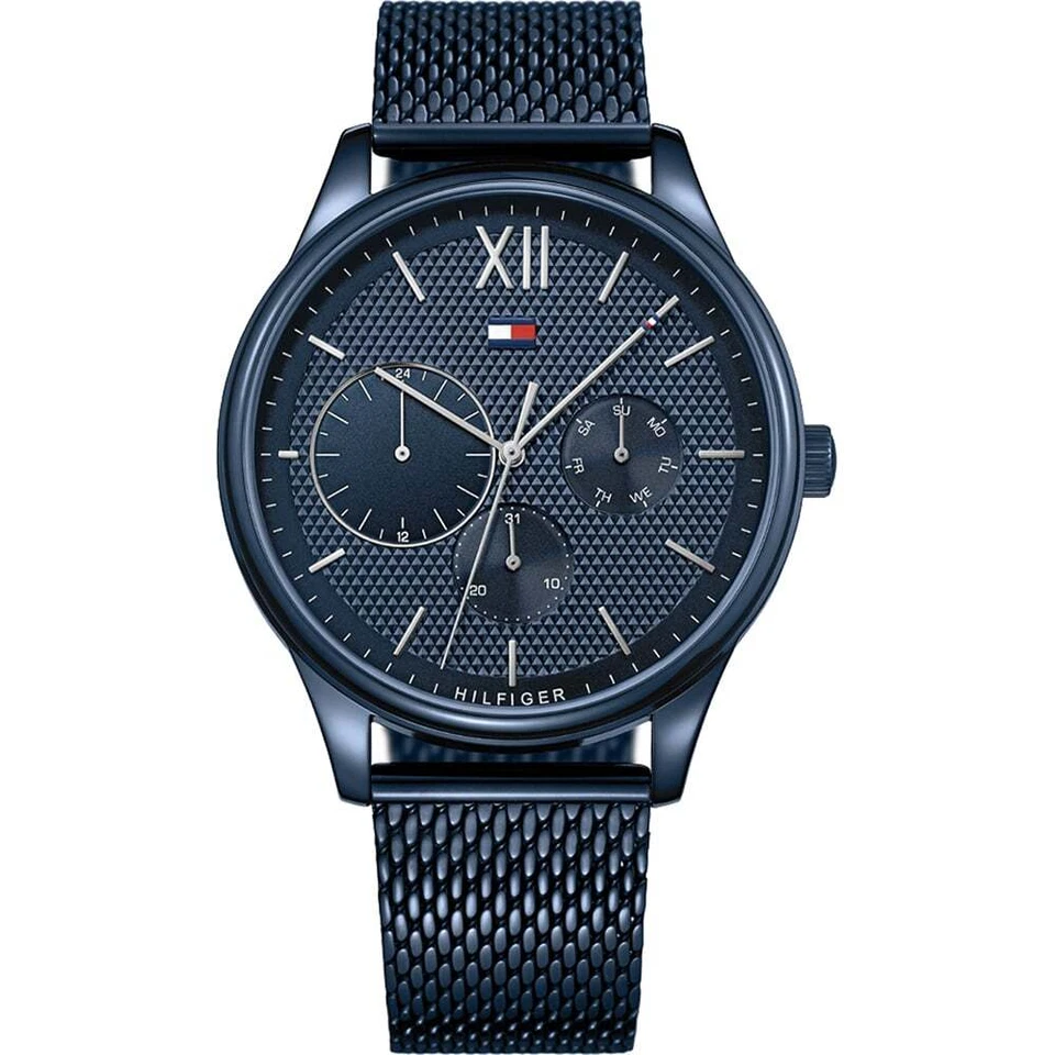 Orologio Uomo TOMMY HILFIGER DAMON 1791421 Multifunzione Acciaio Blu Mesh - Immagine 1 di 1