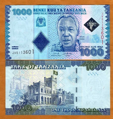 Tanzania 1000 shillings ND (2020) P-41-New UNC Cover