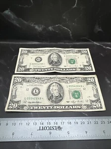 $20 1990 Star Note And 1992 Star Note - Picture 1 of 4